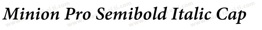 Minion Pro Semibold Italic Caption字体转换